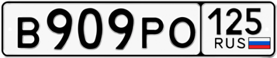 Красивый номер на авто В909РО 125