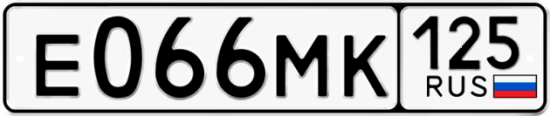 Красивый номер на авто Е066МК 125