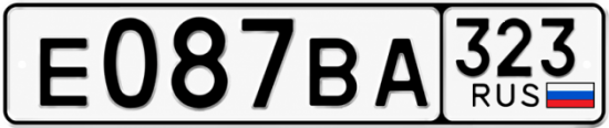 Красивый номер на авто Е087ВА 323