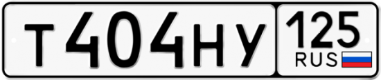 Красивый номер на авто Т404НУ 125